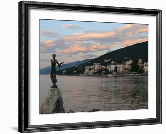 Sunrise over Resort, Opatija, Kvarner Gulf, Croatia, Adriatic, Europe-Stuart Black-Framed Photographic Print