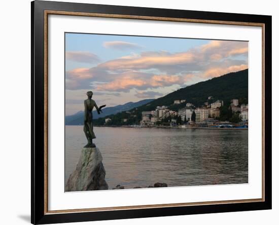 Sunrise over Resort, Opatija, Kvarner Gulf, Croatia, Adriatic, Europe-Stuart Black-Framed Photographic Print