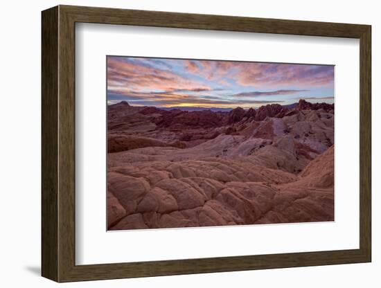 Sunrise over Sandstone Formations, Valley of Fire State Park, Nevada-James Hager-Framed Photographic Print