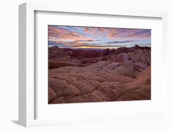 Sunrise over Sandstone Formations, Valley of Fire State Park, Nevada-James Hager-Framed Photographic Print