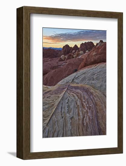 Sunrise over Sandstone, Valley of Fire State Park, Nevada, United States of America, North America-James Hager-Framed Photographic Print