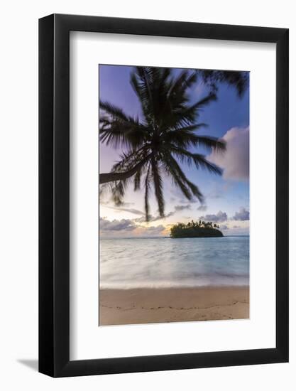 Sunrise over Small Islet, Rarotonga, Cook Islands-Matteo Colombo-Framed Photographic Print