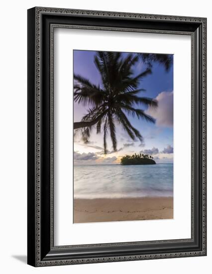 Sunrise over Small Islet, Rarotonga, Cook Islands-Matteo Colombo-Framed Photographic Print