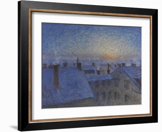 Sunrise over Stockholm Rooftops, 1903-Eugene Jansson-Framed Giclee Print