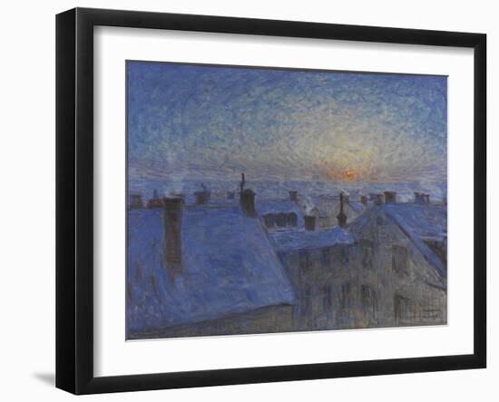 Sunrise over Stockholm Rooftops, 1903-Eugene Jansson-Framed Giclee Print