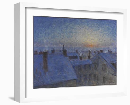 Sunrise over Stockholm Rooftops, 1903-Eugene Jansson-Framed Giclee Print