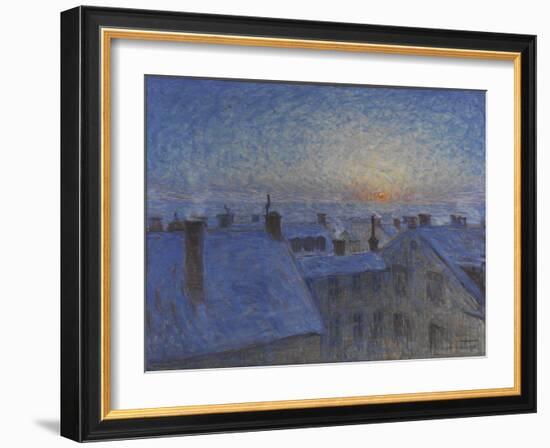 Sunrise over Stockholm Rooftops, 1903-Eugene Jansson-Framed Giclee Print