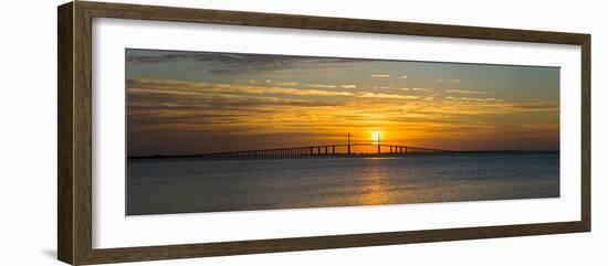 Sunrise over Sunshine Skyway Bridge, Tampa Bay, Florida, USA-null-Framed Photographic Print