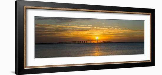 Sunrise over Sunshine Skyway Bridge, Tampa Bay, Florida, USA-null-Framed Photographic Print