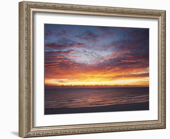 Sunrise over the Atlantic Ocean in Miami Beach, Florida, United States of America, North America-Angelo Cavalli-Framed Photographic Print