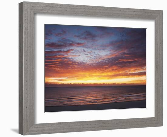 Sunrise over the Atlantic Ocean in Miami Beach, Florida, United States of America, North America-Angelo Cavalli-Framed Photographic Print