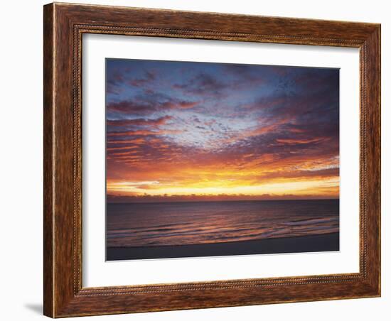 Sunrise over the Atlantic Ocean in Miami Beach, Florida, United States of America, North America-Angelo Cavalli-Framed Photographic Print