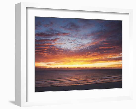 Sunrise over the Atlantic Ocean in Miami Beach, Florida, United States of America, North America-Angelo Cavalli-Framed Photographic Print