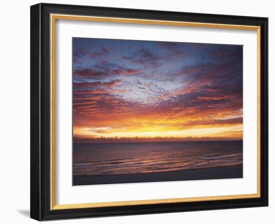 Sunrise over the Atlantic Ocean in Miami Beach, Florida, United States of America, North America-Angelo Cavalli-Framed Photographic Print