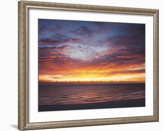 Sunrise over the Atlantic Ocean in Miami Beach, Florida, United States of America, North America-Angelo Cavalli-Framed Photographic Print