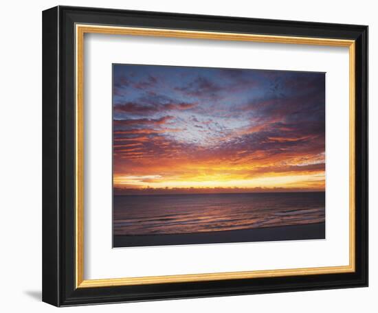 Sunrise over the Atlantic Ocean in Miami Beach, Florida, United States of America, North America-Angelo Cavalli-Framed Photographic Print