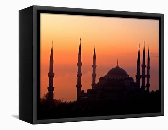 Sunrise Over the Blue Mosque, Istanbul, Turkey-Joe Restuccia III-Framed Premier Image Canvas