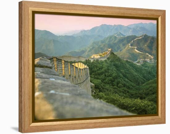 Sunrise over the Mutianyu Section of the Great Wall, Huairou County, China-Miva Stock-Framed Premier Image Canvas