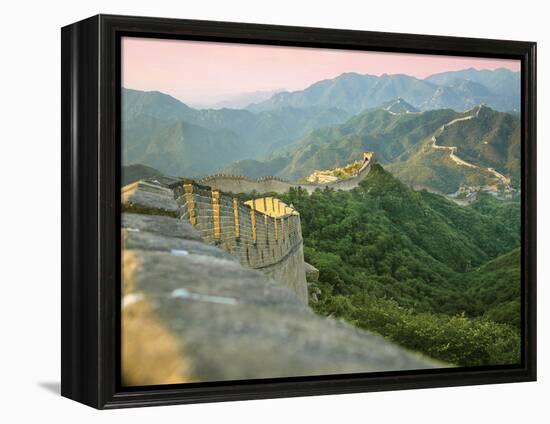 Sunrise over the Mutianyu Section of the Great Wall, Huairou County, China-Miva Stock-Framed Premier Image Canvas