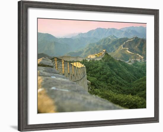 Sunrise over the Mutianyu Section of the Great Wall, Huairou County, China-Miva Stock-Framed Photographic Print