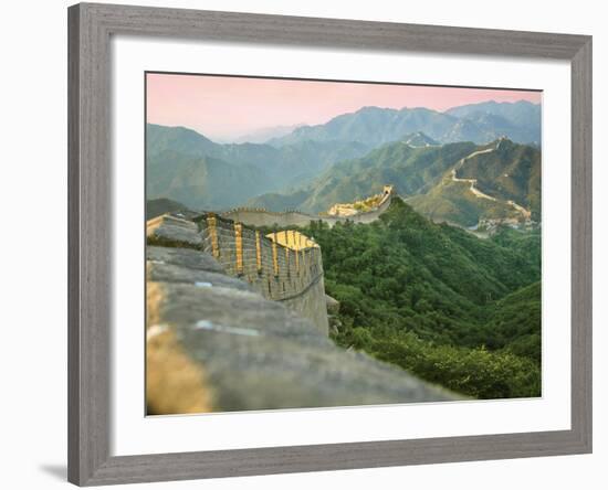 Sunrise over the Mutianyu Section of the Great Wall, Huairou County, China-Miva Stock-Framed Photographic Print