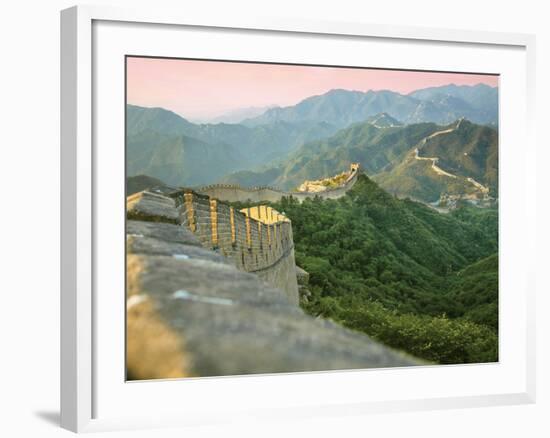 Sunrise over the Mutianyu Section of the Great Wall, Huairou County, China-Miva Stock-Framed Photographic Print