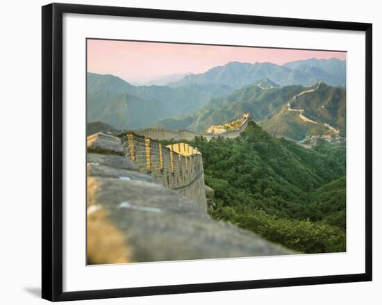 Sunrise over the Mutianyu Section of the Great Wall, Huairou County, China-Miva Stock-Framed Photographic Print