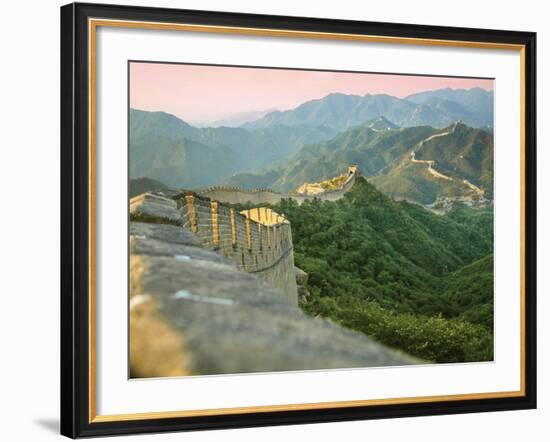 Sunrise over the Mutianyu Section of the Great Wall, Huairou County, China-Miva Stock-Framed Photographic Print