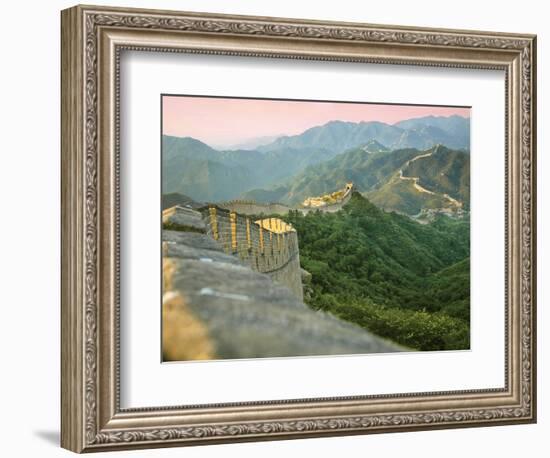 Sunrise over the Mutianyu Section of the Great Wall, Huairou County, China-Miva Stock-Framed Photographic Print