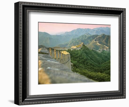 Sunrise over the Mutianyu Section of the Great Wall, Huairou County, China-Miva Stock-Framed Photographic Print