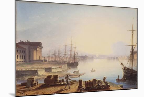 Sunrise over the Neva in St. Petersburg, 1830-Maxim Nikiphorovich Vorobyev-Mounted Giclee Print