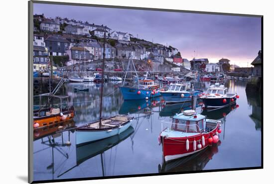 Sunrise over the Picturesque Harbour at Mevagissey, Cornwall, England. Spring-Adam Burton-Mounted Photographic Print