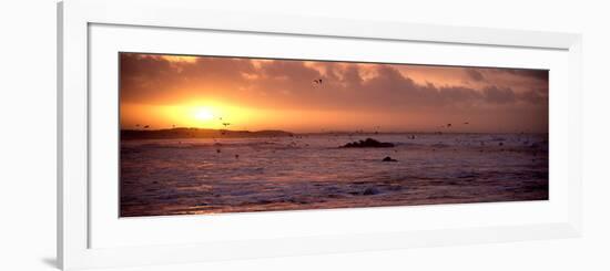 Sunrise over the Plouharnel Beach, Morbihan, Brittany, France-null-Framed Photographic Print