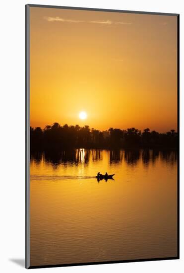 Sunrise over the River Nile at the village of Esna, Egypt.-Tom Norring-Mounted Photographic Print