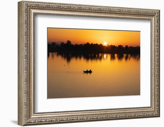 Sunrise over the River Nile at the village of Esna, Egypt.-Tom Norring-Framed Photographic Print