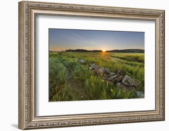 Sunrise over the salt marsh along the Essex River, Essex, Massachusetts.-Jerry & Marcy Monkman-Framed Photographic Print