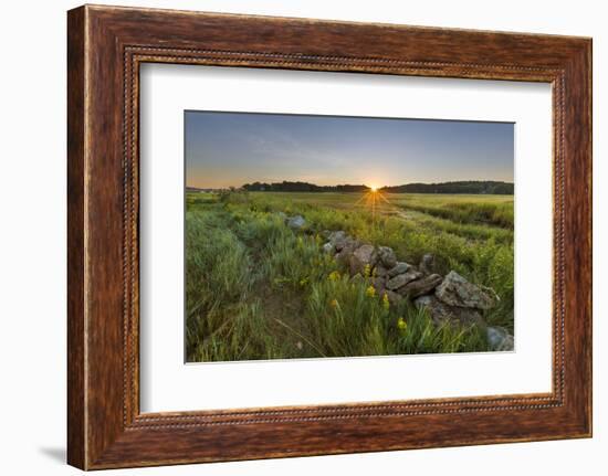 Sunrise over the salt marsh along the Essex River, Essex, Massachusetts.-Jerry & Marcy Monkman-Framed Photographic Print