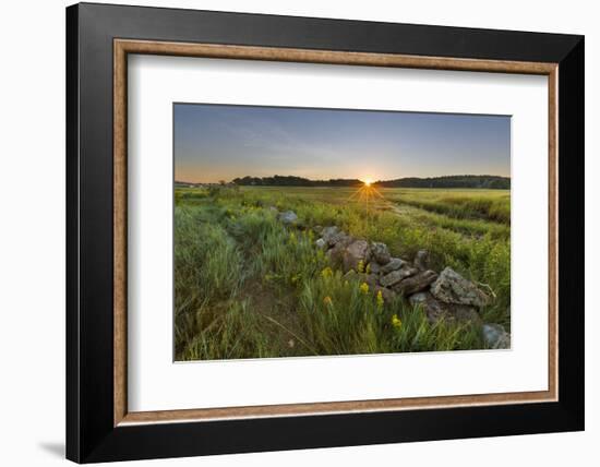 Sunrise over the salt marsh along the Essex River, Essex, Massachusetts.-Jerry & Marcy Monkman-Framed Photographic Print