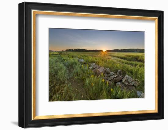 Sunrise over the salt marsh along the Essex River, Essex, Massachusetts.-Jerry & Marcy Monkman-Framed Photographic Print