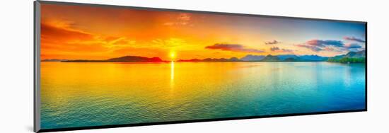 Sunrise Over The Sea Panorama-null-Mounted Art Print