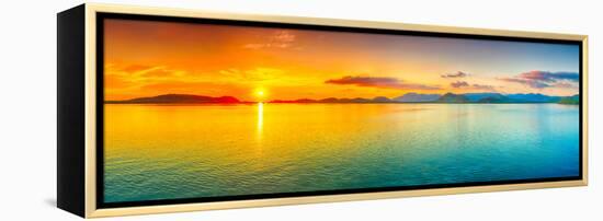 Sunrise Over The Sea. Panorama-GoodOlga-Framed Premier Image Canvas