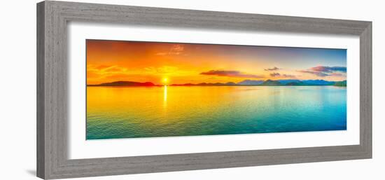 Sunrise Over The Sea. Panorama-GoodOlga-Framed Photographic Print