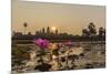 Sunrise over the West Entrance to Angkor Wat, Angkor, Siem Reap, Cambodia-Michael Nolan-Mounted Photographic Print