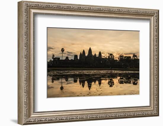 Sunrise over the West Entrance to Angkor Wat, Angkor, Siem Reap, Cambodia-Michael Nolan-Framed Photographic Print