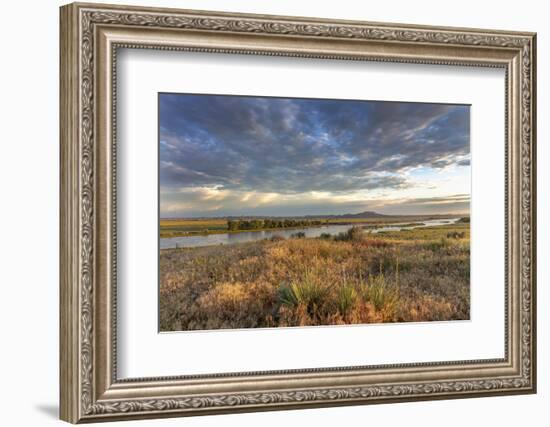 Sunrise over the Yellowstone River near Terry, Montana, USA-Chuck Haney-Framed Photographic Print