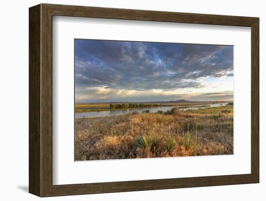 Sunrise over the Yellowstone River near Terry, Montana, USA-Chuck Haney-Framed Photographic Print