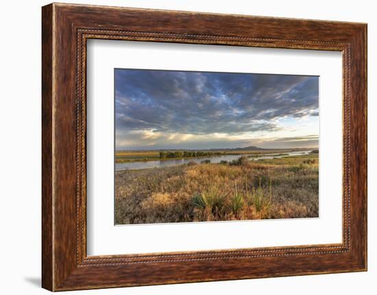 Sunrise over the Yellowstone River near Terry, Montana, USA-Chuck Haney-Framed Photographic Print