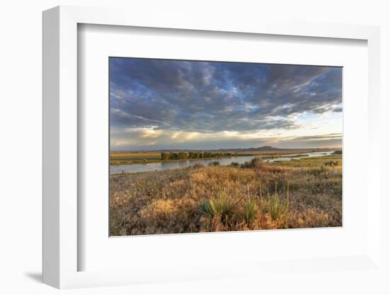 Sunrise over the Yellowstone River near Terry, Montana, USA-Chuck Haney-Framed Photographic Print