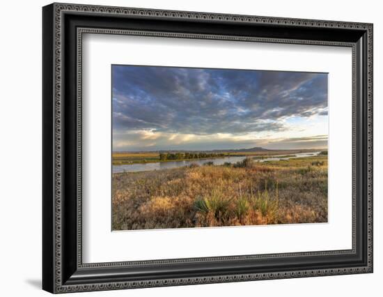 Sunrise over the Yellowstone River near Terry, Montana, USA-Chuck Haney-Framed Photographic Print