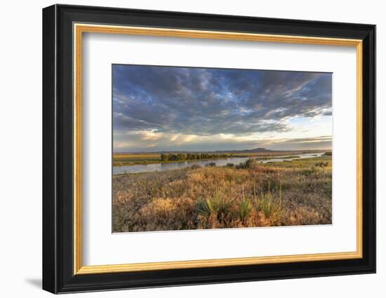 Sunrise over the Yellowstone River near Terry, Montana, USA-Chuck Haney-Framed Photographic Print